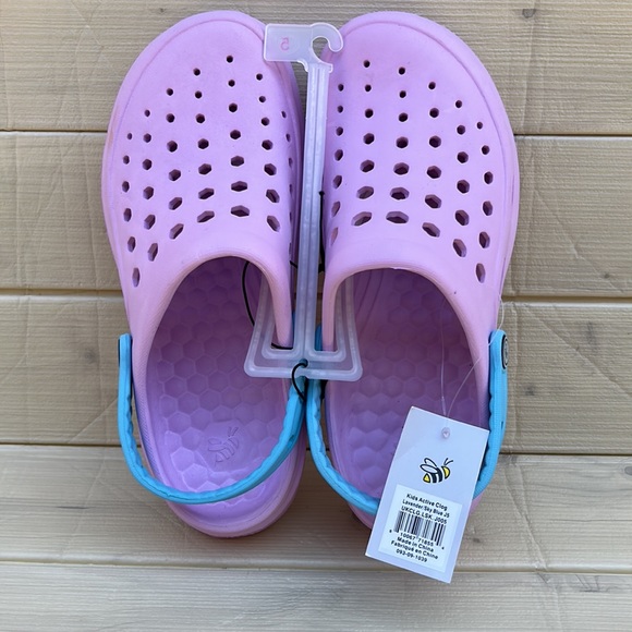 Kids joybees active clogs lavender/sky blue j5 & j3 NWT - Picture 4 of 7